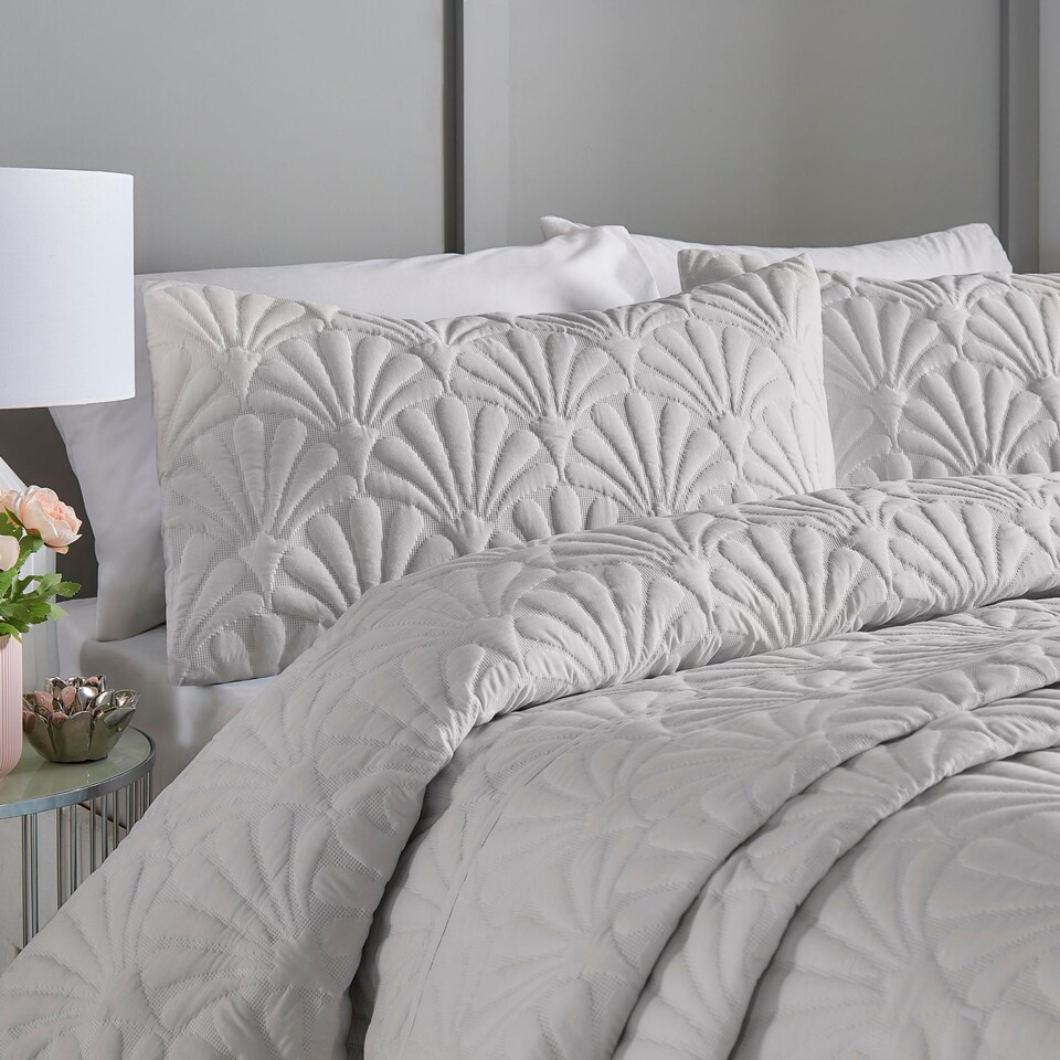 image 1 of Serene Cavali Duvet Cover Set Silver