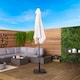 image 4 of Charles Bentley Garden Metal Patio Garden Umbrella Crank & Tilt - Cream