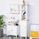 image 8 of kleankin Bathroom Mirror Cabinet Wall Mounted Storage Cupboard with Double Door and Adjustable Shelf, White