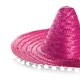 image 6 of Pink Mexican Sombrero – Fancy Dress Fiesta Hat with Pom-Pom Trim Pink | 6