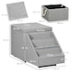 image 7 of PawHut 2 in 1 Dog Steps Ottoman, Pet Stairs for Small Medium Dogs and Cats Grey