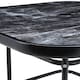 image 3 of Living and Home Tempered Glass Square Marble Outdoor Coffee Table, 80cm | Black