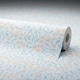 image 4 of Vintage Daisy Wallpaper in Soft Blue and Peach Multi