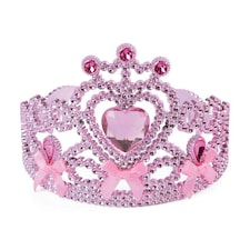 Bristol Novelty Womens/Ladies Faux Gem Tiara With Bows - Pink - One Size One Size
