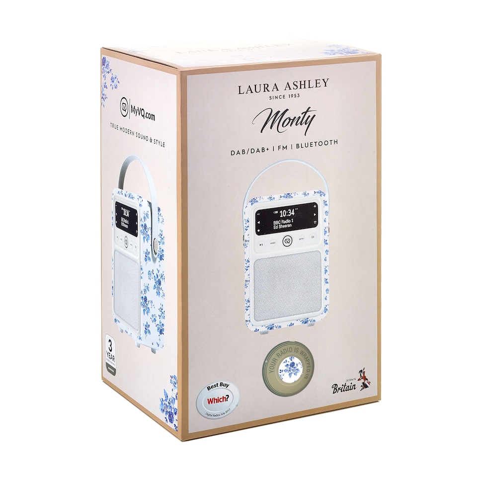 image 1 of Laura Ashley Portable DAB Radio Alarm Clock Monty DAB+FM Digital Radio