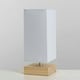 image 2 of ValueLights Pair Of Modern Pine Wood And White Bedside Table Lamps With USB Charging Ports