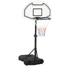 HOMCOM Basketball Stand and 94-123cm Height Adjustable Hoo
