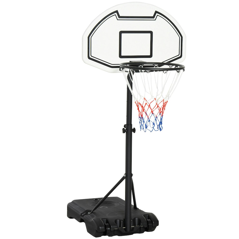 image 1 of HOMCOM Basketball Stand and 94-123cm Height Adjustable Hoo