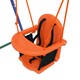 image 8 of Outsunny Garden Swing Set for Toddlers w Safety Belt - Orange and Blue