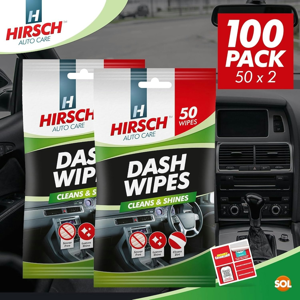 image 1 of SOL 100pk Dash Wipes, New Car Fragrance Dashboard Cleaner, Cleans and Shines