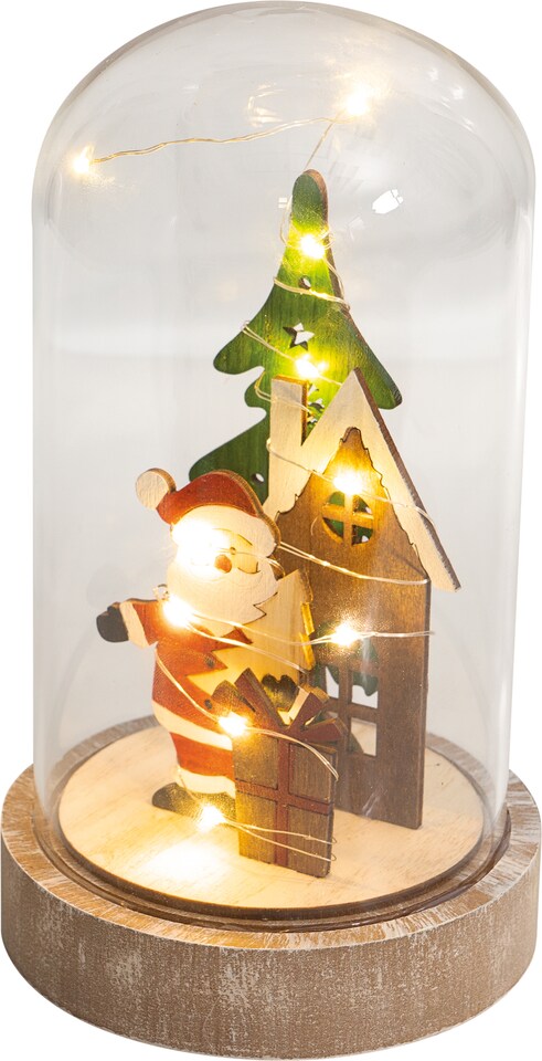 image 1 of St Helens Festive Cloche Scene (Santa)