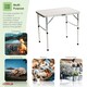 image 6 of 75cm Portable Folding Outdoor Camping Kitchen Work Top Table | White