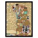image 1 of Gustav Klimt Framed Wall Art Fulfillment Lovers Embrace Painting Home Décor