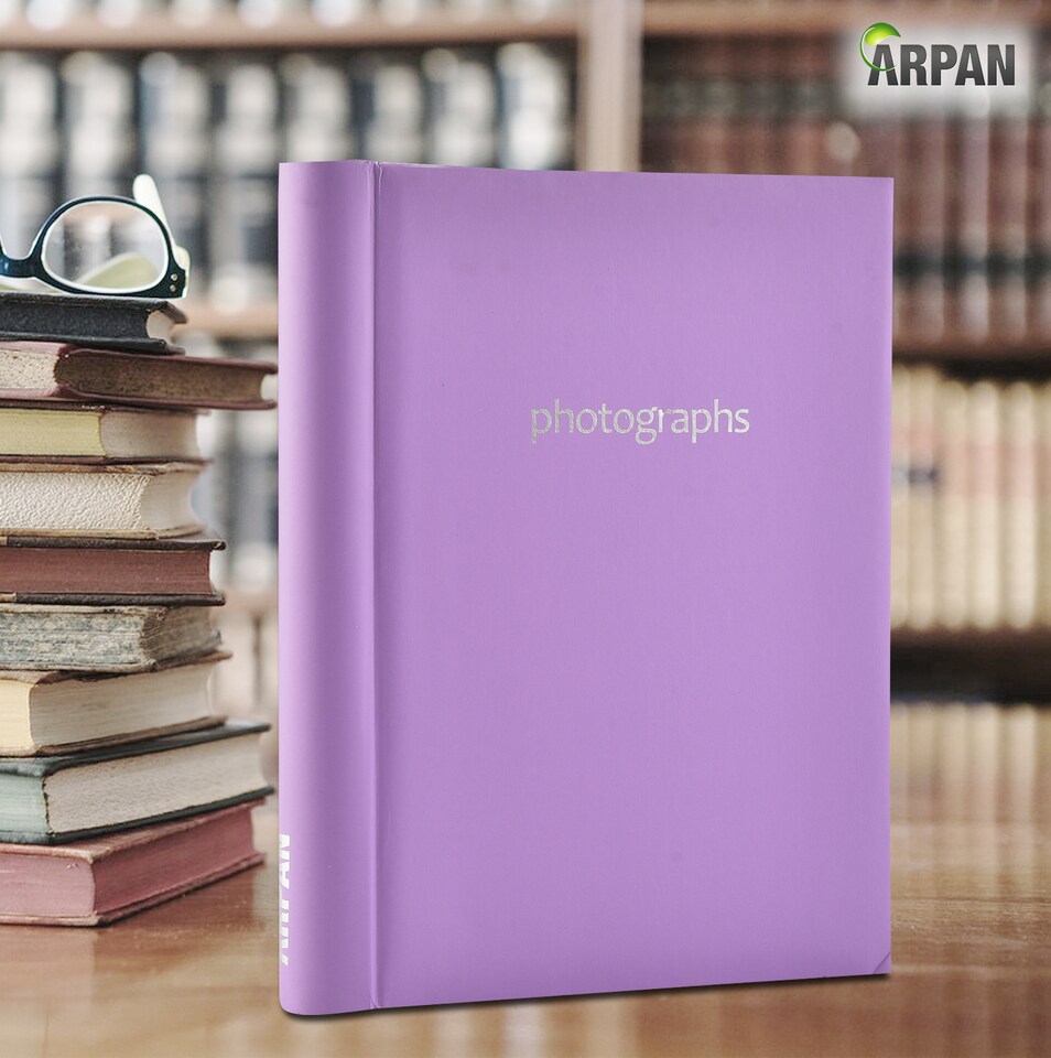 image 1 of ARPAN Self-Adhesive Photo Album – 20 Sheets / 40 Sides Spiral Bound Memory Book – Sticky Page Scrapbook Album for Various Sized Photos, Keepsakes & Special Memories