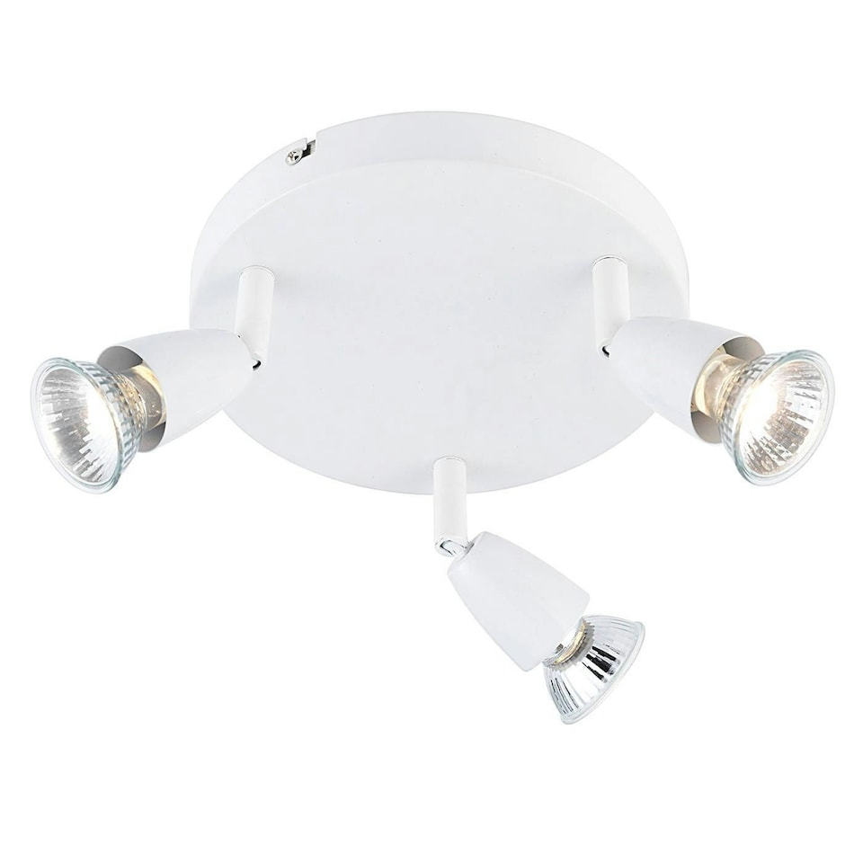 image 1 of Amalfi 3 Light Adjustable Spotlight Gloss White, GU10