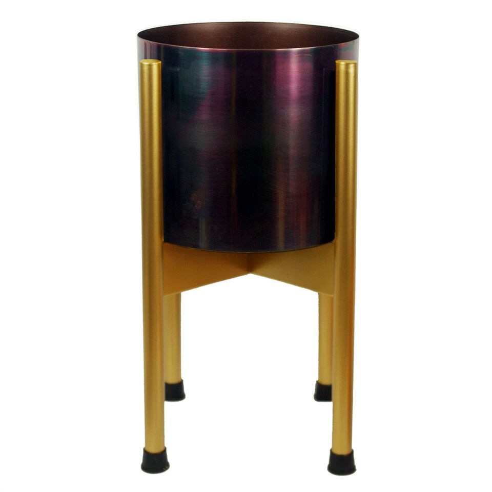 image 1 of Medium Gold Planter Stand (Planter not included) 38.5cm x 18cm | Gold