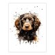 image 3 of Cockapoo Dog Lovers Gift Watercolour Pet Portrait Black Framed Wall Art Print A4