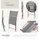 image 2 of Garden Table and Chairs - 2 person bistro set, foldable, weather-resistant | Grey | grey | 45,50 x 58 x 81 cm | 1