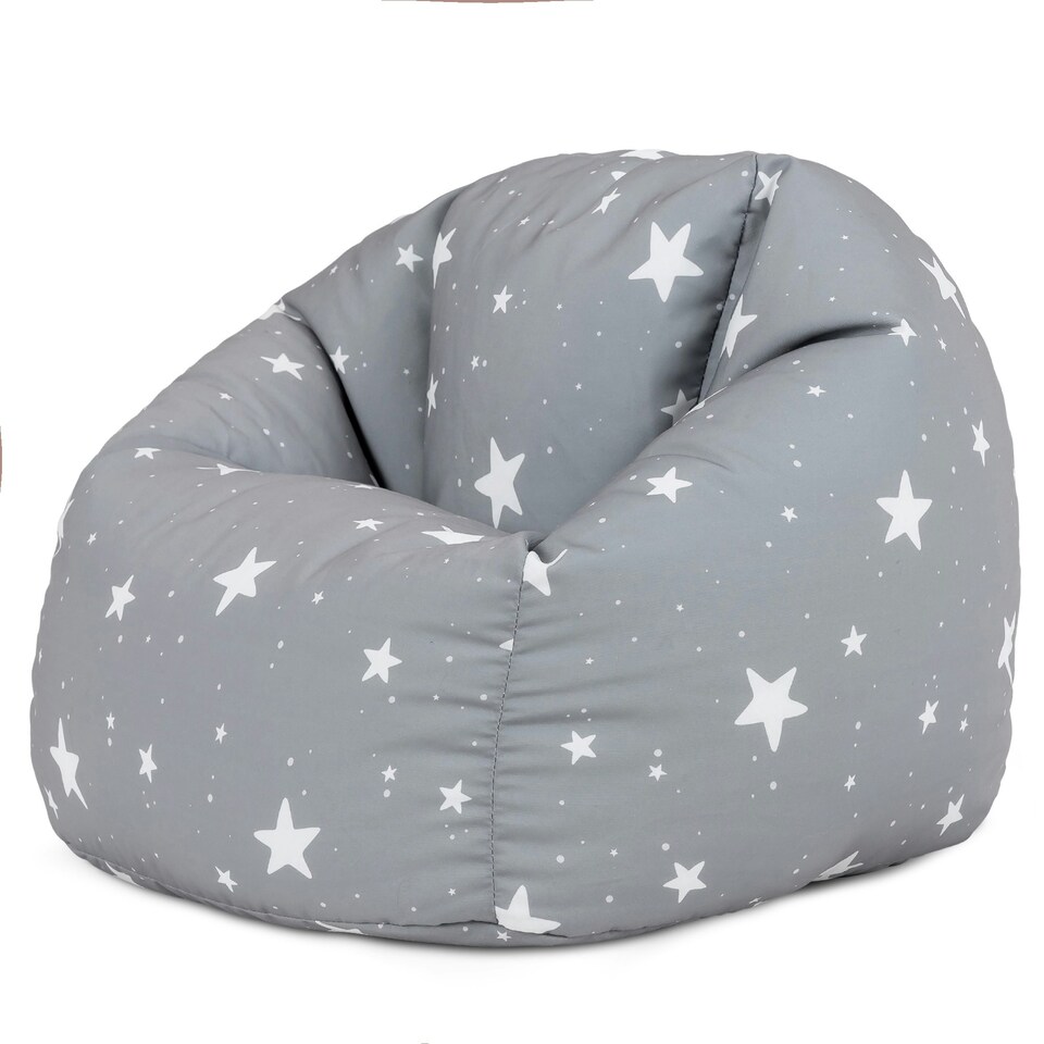 image 1 of icon Kids Starry Skies Bean Bag Chair Grey Childrens Bean Bags Grey