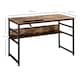 image 3 of HOMCOM Tiltable Drafting Table Home Office Computer Desk with Shelf