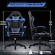 image 2 of Ergonomic Gaming Chair | Blue | Blue