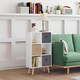 image 2 of HOMCOM Freestanding 6 Cube Storage Cabinet Unit Bookcase w/ 3 Drawer White