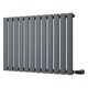 image 1 of Typhoon - Anthracite Horizontal Electric Radiator H600mm x W816mm Single Panel 600w Thermostatic WIFI