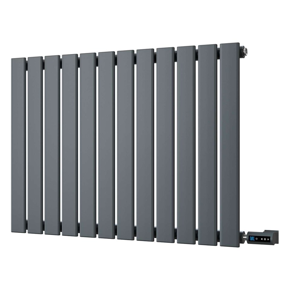 image 1 of Typhoon - Anthracite Horizontal Electric Radiator H600mm x W816mm Single Panel 600w Thermostatic WIFI