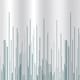 image 1 of Showerdrape City White & Teal Shower Curtain | Blue | Teal | 1