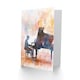 image 2 of Pianist Musician Playing Grand Piano Watercolour Birthday Card