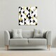 image 2 of Gold & Black Geometric Triangles (Canvas Print) 90 x 90 x 4cm