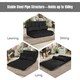 image 8 of COSTWAY Adjustable 6-Position Foldable Lazy Sofa Bed Black Black