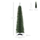image 5 of HOMCOM 7ft Unlit Artificial Christmas Tree, Pencil Slim mas Tree with Solid Stand and Realistic Branches, Green