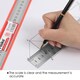 image 2 of 30cm Double Sided Stainless Steel Ruler
