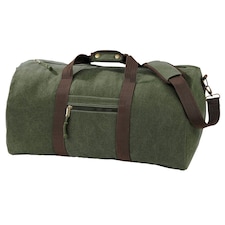 Quadra Vintage Canvas Holdall Duffle Bag - 45 Litres - Vintage Military Green - One Size