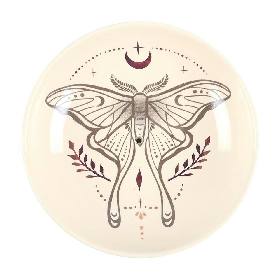 image 1 of Something Different Luna Moth Incense Holder - Beige/Grey - One Size