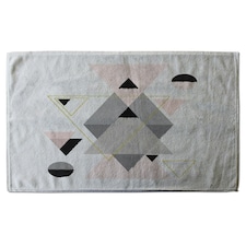 Pink & Grey Geometric Triangles (Kitchen Towel)
