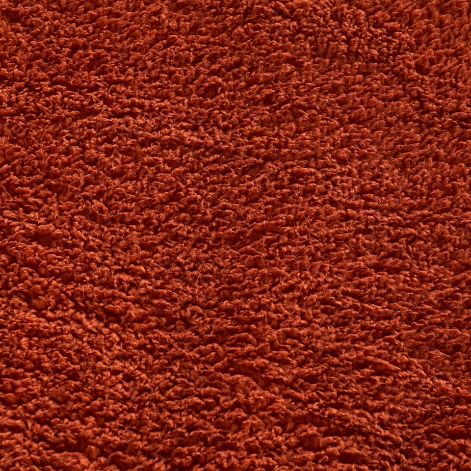 image 1 of OHS Teddy Fleece Soft Cosy Warm Thermal Plush Plump Duvet Cover and Pillowcase Bedding Set Orange | Rust | Super King
