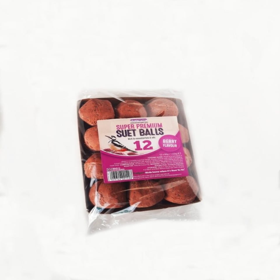 Suet To Go Balls - Berry Tray (12 x 85g) 1.02kg (Pack of 6)