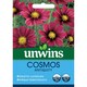 image 2 of Unwins Cosmos Seeds 'Antiquity' - Two-Tone Pink and Red Flower 30 Seeds