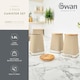 image 5 of Swan Nordic Oatmeal 1.7L 3KW Kettle, 2 Slice Toaster, Breadbin and Canisters Kitchen Set