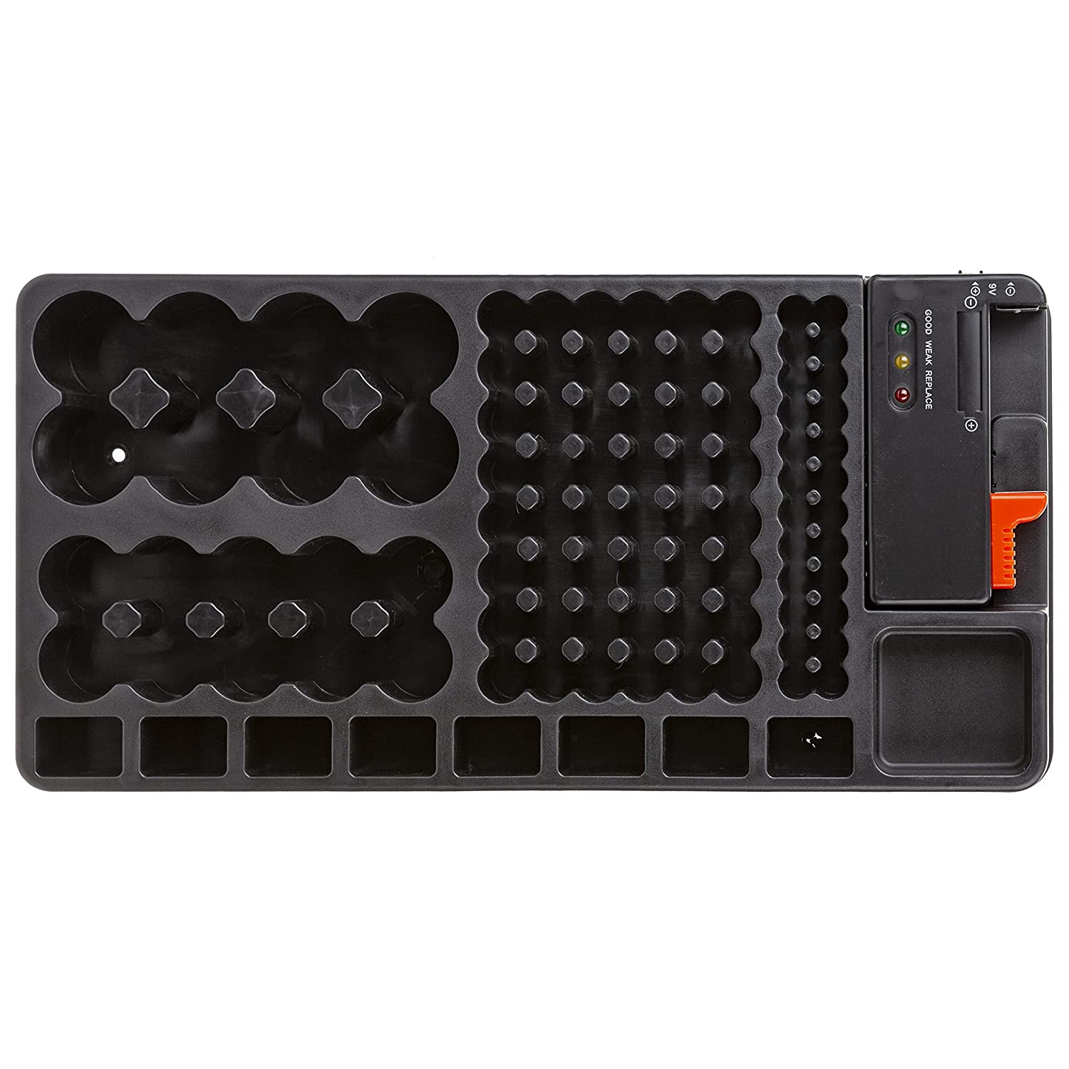 VFM e-Store Battery Holder Organiser with Removable Digital Tester ...