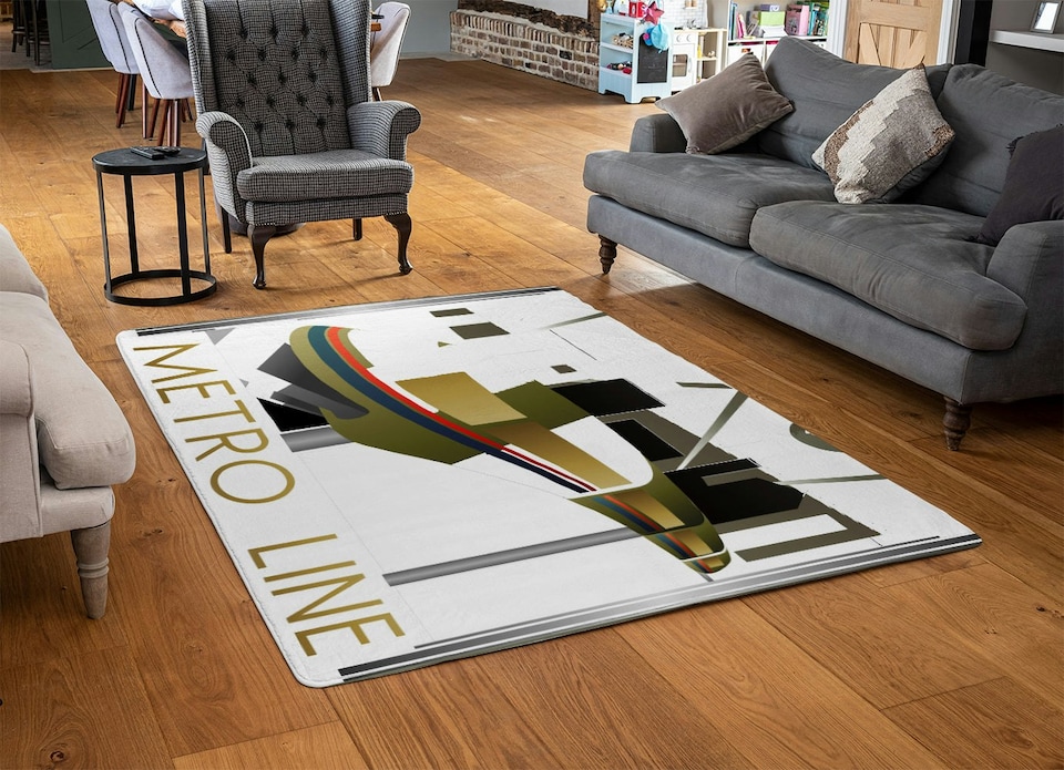 image 1 of Art Deco Metro Line (Rug) | Multi | L