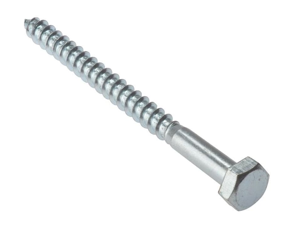 Forgefix Coach Screw Hexagon Head Single Thread Zp M10 X 130Mm Bag 10