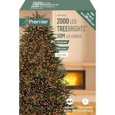 Premier TreeBrights 2000 LED Lights Vintage Yellow 50m
