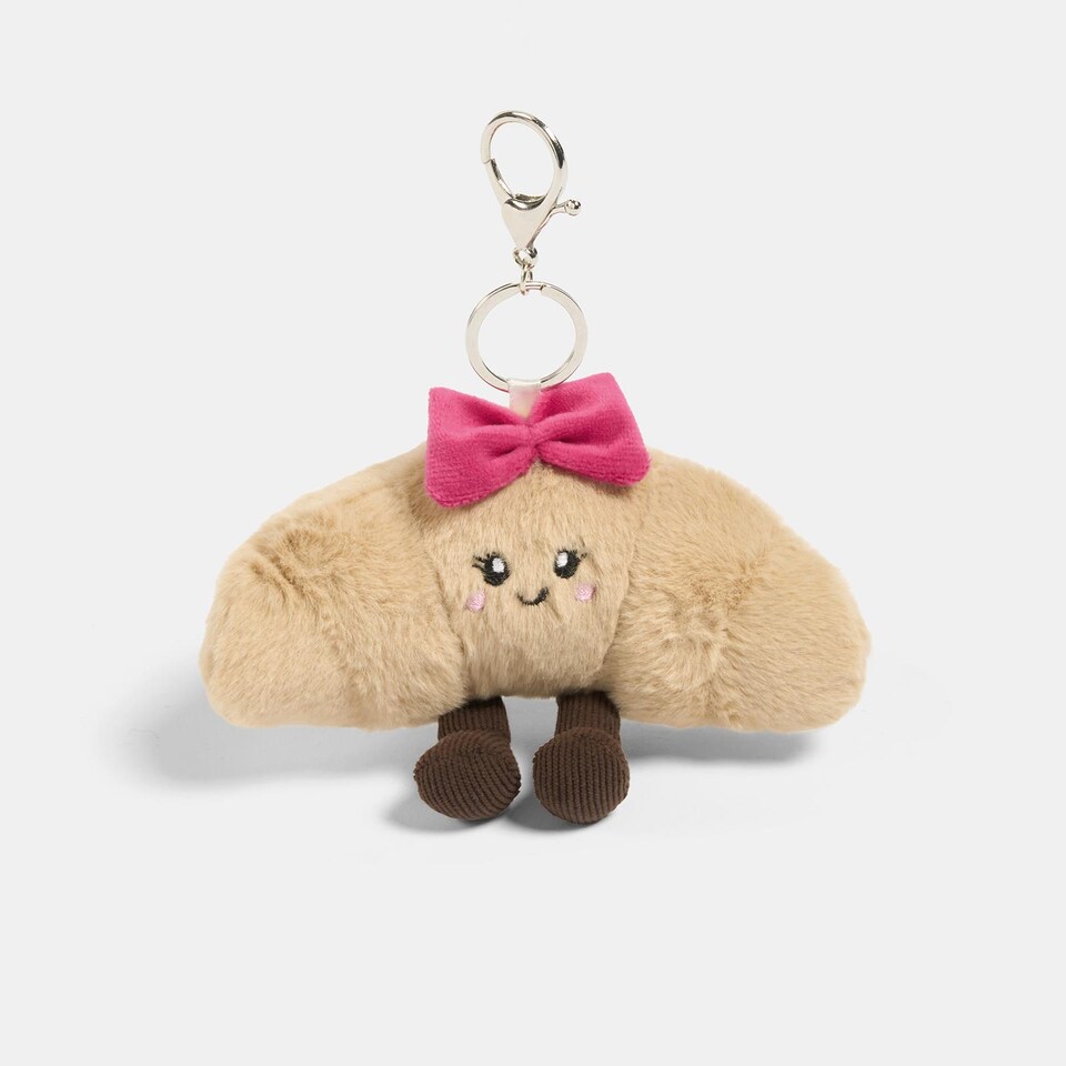 image 1 of OHS Sweetie Pie Bag Charm Keyring Soft Fleece Keychain