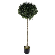 140cm Buxus Ball Artificial Tree UV Resistant Outdoor Topiary | Green | 4ft