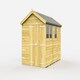 image 1 of 6 x 9 Feet Apex Shed - Double Door With Windows - Wood - L272 x W175 x H217 cm Brown