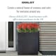 image 8 of Narrow Faux Lead Light Concrete Trough Garden Planter H72 L60.5 W22.5 cm, 98 ltrs Cap.