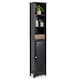 image 1 of VonHaus Shrewsbury Black Tall Bathroom Cabinet Freestanding